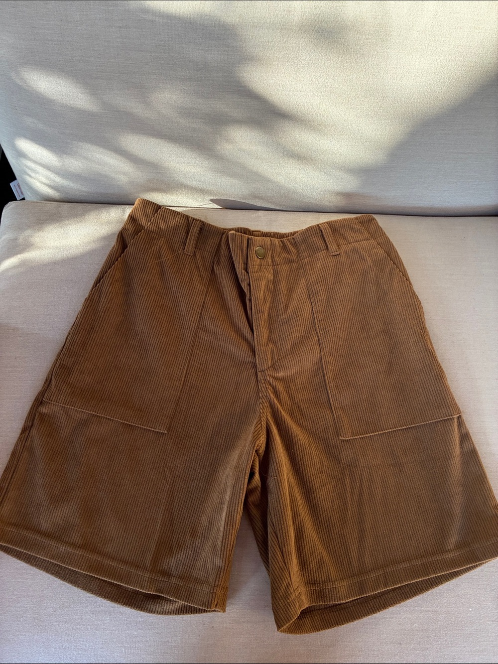 Men's Corduroy Relaxed Shorts - Brown